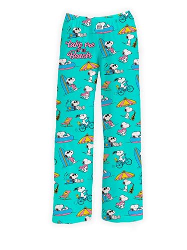 Image of BRIEF INSANITY Peanuts Character Pajama Pants for Men & Women, Soft Snoopy Pajamas with Side Pockets & Elastic Waist