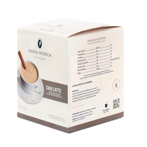 Chai Latte Monodose Cafe Santa Monica Display com 20 Unidades