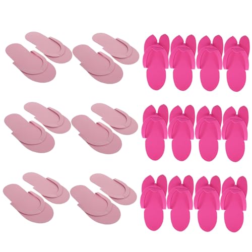 HAMPPLIES 12 Par Jednorazowych Domowych Damskich Składanych Do Pedicure Spa Pod Prysznic Do Pedicure Damskich Podróżnych Manicure