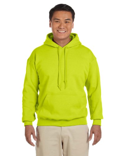 Image of Gildan Men's Heavy Blend Drawcord Hooded Sweatshirt, Safety Pink