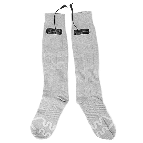 Calcetines Eléctricos, Calcetines con Calefacción Eléctricos Al Aire Libre de Invierno con Calefacción con de de Térmica Gris Gris