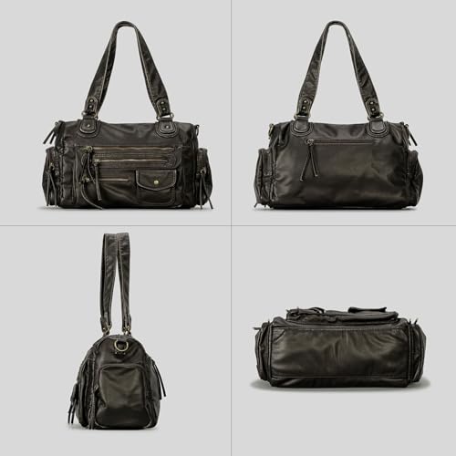 Sac à main en cuir de qualité supérieure blanc avec multipoches