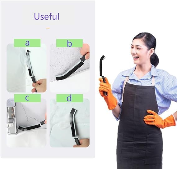 BLINE Gap Cleaning Brush Multi-Purpose Door Window Track Deep Cleaning Brush Supplies,Bathroom Gap Cleaning Brush, Clean The Dead Corners of Bathroom Kitchen Tiles (Pack of 2) 3