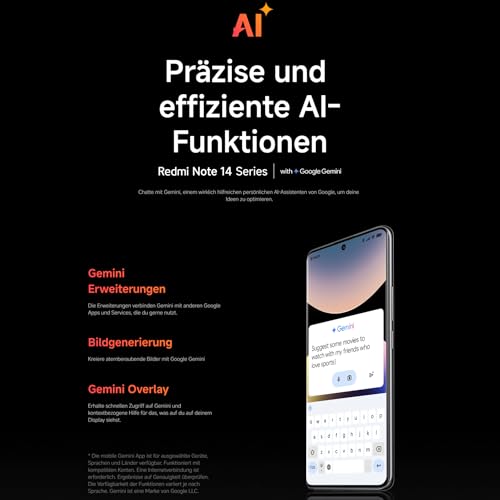 Xiaomi Redmi Note 14 Pro 5G Smartphone, 12 + 512GB, Black, 200MP professionelle AI-Kamera, IP68, 45W TurboCharge mit 5110mAh Akku, AI-Funktionen (kein Ladegerät enthalten)