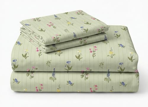Image of VAS COLLECTIONS 300 TC Cloud Cotton Bedsheet Set Super King Size 108x108 Inch (275x275 cm) | Soft Breathable Double Bed Sheet with 2 Pillow Covers | Luxury Hotel Quality Bed Linen (Mint Frost)