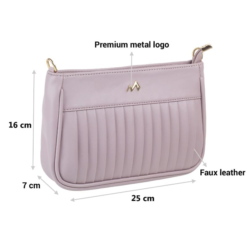 Image of Metro Faux Leather Premium Zipper Casual Sling Bag For Women
