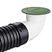 NDS 451 HDPE Corrugated Adapter, 4-Inch, for Spigot X 4 inch Corrugated Hub Connections, for use with 4 inch Drain Pipes & Fittings, Black