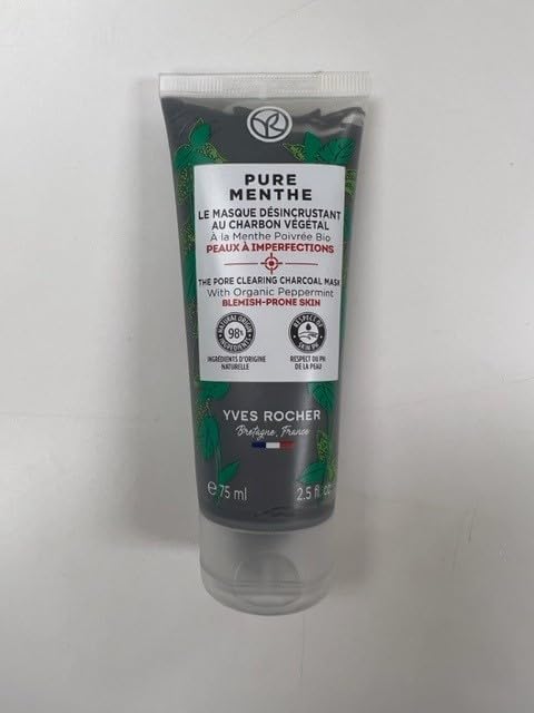Yves Rocher Pore Clearing Charcoal Mask for Combination to Oily Skin ? Pure Menthe ? 2.5 Oz ? 1 Ct - Image 2