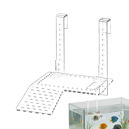 Rampe d'accès pour Tortue | en Acrylique réglable Transparent et Stable - Échelle d'escalade pour Aquarium,Élément décoratif dortoir, Bureau, Appartement, Salon, Balcon