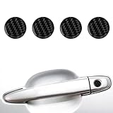 Tecledsn 4PCS Car Door Lock Keyhole Cover, Car Door Screw Covers, Door Entry Guard Shield, Car Decoration Accessories Keyhole Scratch Protection Sticker Universal for Vehicles (Carbon Fiber Black)