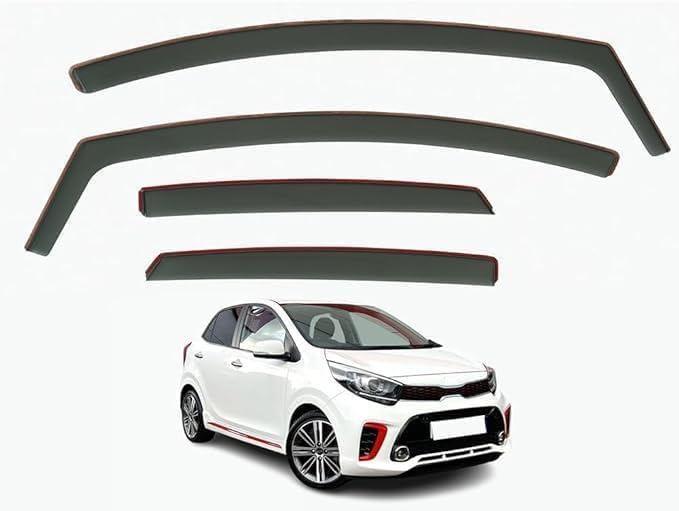 Vent Window Visors for KIA PICANTO 5-Door Hatchback 2017 2018 2019 2020 2021 2022 2023 2024, Window Visor Deflector Rain Guard Waterproof Side Wind Deflectors