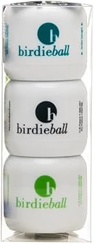 BirdieBall Sleeve 3-Pack Limited-Flight Practice Golf Balls, Foam Golf Ball Alternative with Real Spin & Feel, Golf Training Aid for Backyard, Indoor Golf Practice, Golf Balls 3 Pack for Men & Women