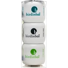 BirdieBall Sleeve 3-Pack Limited-Flight Practice Golf Balls, Foam Golf Ball Alternative with Real Spin & Feel, Golf Training Aid for Backyard, Indoor Golf Practice, Golf Balls 3 Pack for Men & Women