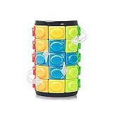 Magic 3D Puzzle Cube Rainbow Fidget Toys Cylinder Rotate Slide 5 Layers Educational Games for Kids Adults