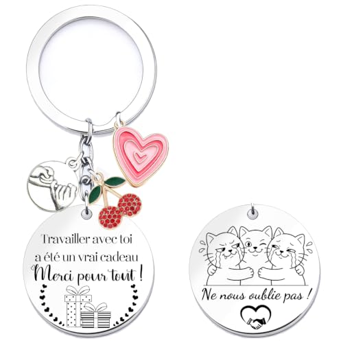 AIMINI Cadeau Collegue de travail femme Cadeau Collègue Porte Clef Collègue Cadeau DéPart Collègue Cadeau Retraite Femme Homme Original Cadeau Collegue De Travail Femme Cadeau Merci (4)