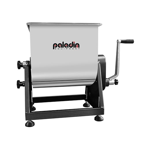 Paladin Equipment 7Gal 50 LBS Capacity Meat Mixer for Sausage, Manually Cranked or Motorized Stainless Steel Sausage Mixer for Kitchen, Deer Processing, Home Use
