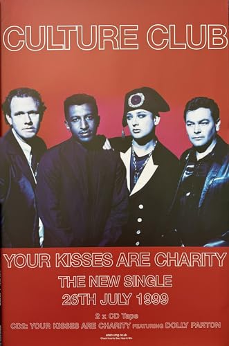 Culture Club poster 1999 Your Kisses Are Charity affiche musique 50x70cm