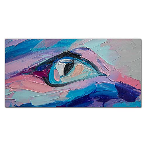 Tableau en verre 100x50cm Œil - Coloray Impression sur Verre Trempé pour Décoration Murale