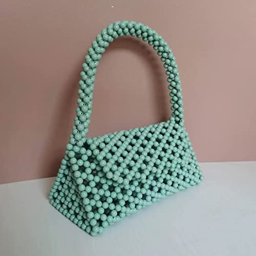 Image of YUSHINY Candy Color Acrylic Beaded Hollow Handbag Evening Clutch Triangle Bags for Wedding Party | Acrylic