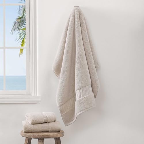 Juego de toallas de baño Tommy Bahama de algodón beige con 3 piezas 4