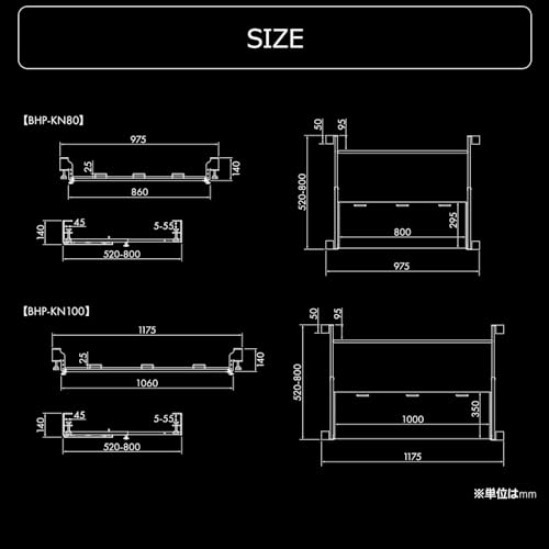 Bauhutte (バウヒュッテ) 後付け 大型キーボードスライダー2 天板：幅80×奥行35cm フルキーボード+マウス収納対応 しっかり固定できる4点クランプ BHP-KN80-BK