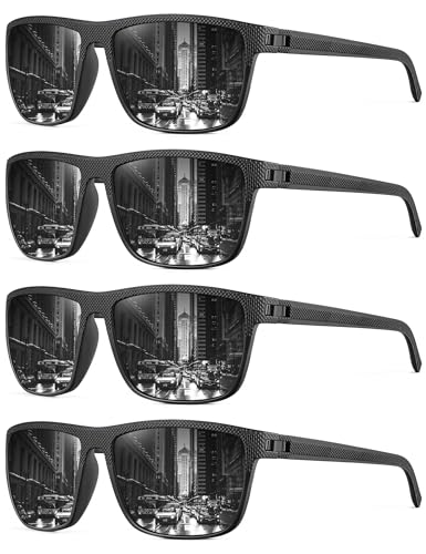 NSSIW Mens-Sunglasses Polarized Sunglasses Men : Classic Sun Glasses with UV Protection for Driving Fishing Golf 4 Packs ($6.30$6.30/count)