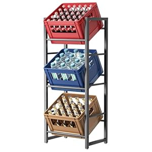 Jockcaras Getränkekistenregal Schwarz für 3 Kisten