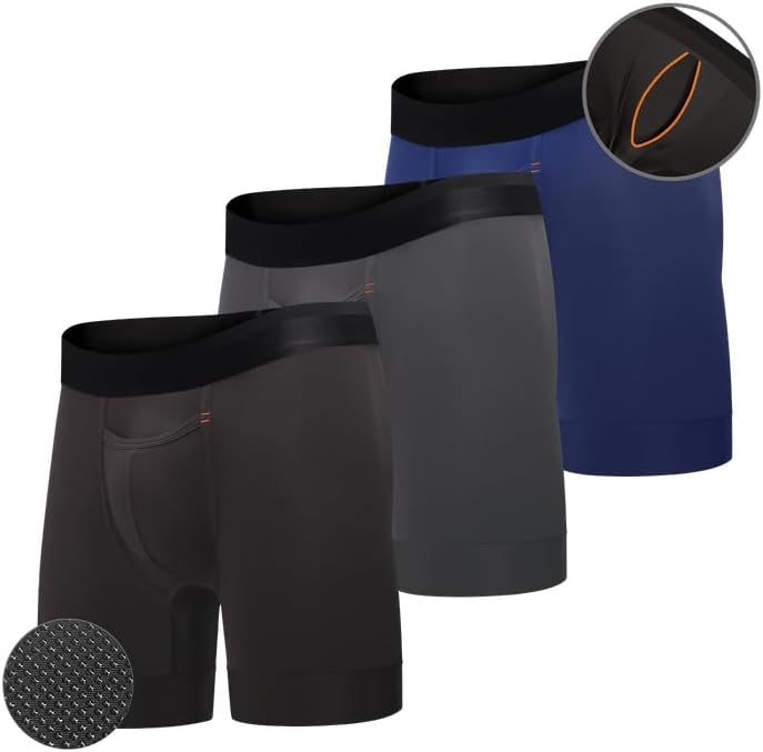 Elite Ball Pouch Underwear for Men w/Fly, Patented Ball Pouch Design, Performance Fabric, No Ride Up Legs