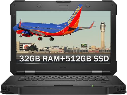 Dell Latitude Rugged 5420 Laptop | 14 Zoll 1920 x 1080 FHD | Core i5-8350U – 512 GB SSD Hard Drive – 16 GB RAM | 4 Kerne @ 3,6 GHz, QWERTY Keyboard, Win 11 Pro Black (Refurbished)