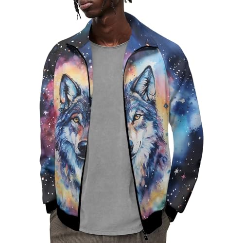 Image of Men's Lightweight Jackets Casual Full Zip Fleece Jacket Men Coats Fashion Long Sleeve Sweatshirt