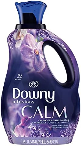 Downy Infusions Laundry Fabric Softener Liquid, Calm, Lavender & Vanilla Bean, 56 Fl Oz Downy Infusions Laundry Fabric Softener Liquid, Calm, Lavender & Vanilla Bean, 56 Fl Oz