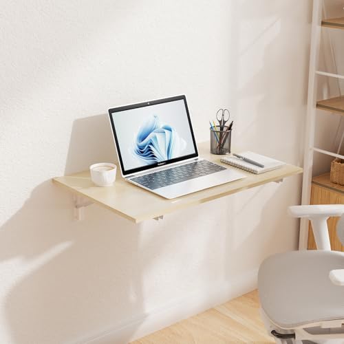 GOYLSER Fold Wall Mounted Table Folding Worktable, Addition to Garage/Home