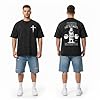 Guiding Cross Graphic Tees Summer Women Men Cotton Novelty Oversized Crew Neck Sports Theme Christian Washed T-Shirt, Black, S #5