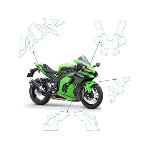 Film PPF de protection peinture moto Kawasaki ZX10 RR 2021-2024 TPU mat