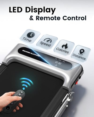 Image of Yagud Walking Pad, Walking Pad Treadmill for Home Office, Portable Under Desk Treadmill with Remote Control and LED Display, Walking Jogging Running Machine