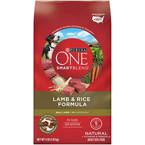 Purina ONE Natural Dry Dog Food, SmartBlend Lamb & Rice Formula - (4) 4 lb. Bags