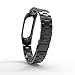 Sipring Replace Band Lightweight Stainless Steel Luxury Wristband Metal Ultrathin Strap for Xiaomi Mi Band 2 (Black)