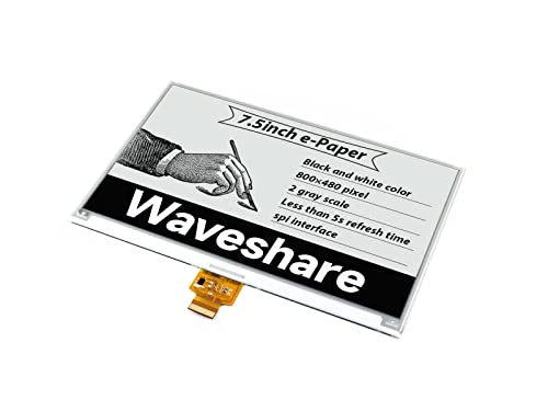 Waveshare 7.5 Inch E-Paper Raw Display Panel V2 800x480 Resolution 3.3V E-Ink Electronic Paper Screen Without PCB with… - Image 5