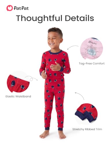 Image of PATPAT Toddler & Kids Pajama Sets with Bamboo Viscose, Snug Fit Pjs for Girls, All-Season Comfort Sleepwear, Ages 2-12 Years