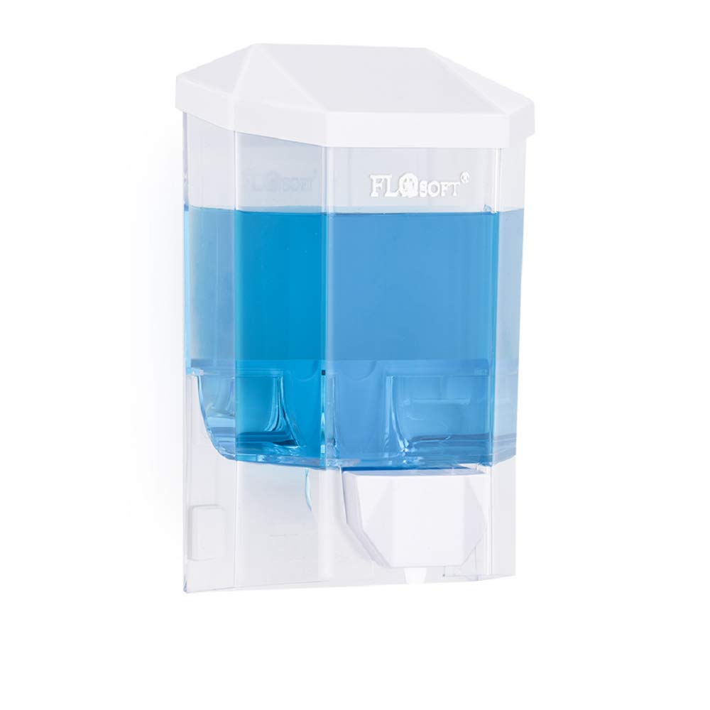 Flosoft Liquid Hand Soap dispenser 500ml & 1000ml capacity Wall Mounted (1000ML)
