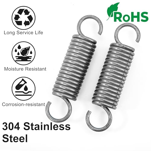 GUNGY Zugfedern mit Haken Edelstahl Zugfeder Spannfeder 100mm Außendurchmesser 25mm Drahtdurchmesser 3,5mm Maximale Zugkraft 30,8kg 3,5x25x100mm 2 Stück
