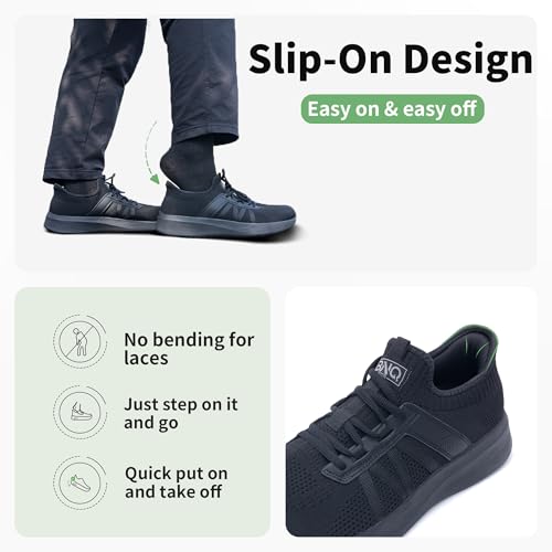 Wide Toe Box Shoes for Men Comfory Men's Width Slip On Walking Sneakers Casual Dress Shoes Plantar Fasciitis Orthotic Tennis Sneakers US 7-124