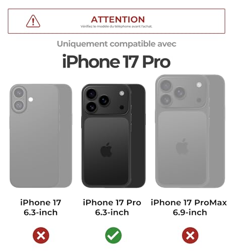 Coque iPhone 17 Pro antichoc Dexnor pour bureau et voyages connectés - 2