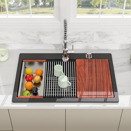 Beslend Granite Composite Workstation Sink