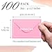 Gift Card Envelopes - Gummed 100-Count Mini Envelopes, Paper Business Card Envelopes, Bulk Tiny Envelope Pockets for Small Note Cards, 10 Colors, 4 x 2.7 Inches