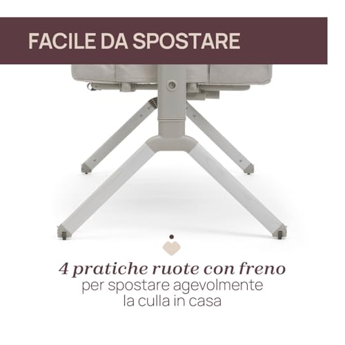 Chicco Next2Me Armonia, Culla Neonato Fianco Letto, Spondina Apribile, 11 Livelli Di Altezza, Altezza Regolabile Da 66 Fino A 83 Cm, 4 Ruote, Ottima Circolazione Dell’Aria, Bianco - 6