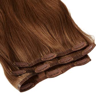 Feelin Cute 160g 100% Remy Human Hair Adjustable Wire Hair Extensions 22 Inch Invisible Hairpiece (Chocolate) for Women image 4