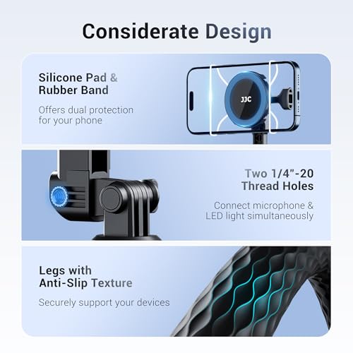 Trépied flexible JJC magnétique compatible iPhone Android et caméra GoPro