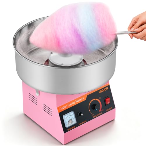 VEVOR Cotton Candy Machine Commercial, 1000W Electric Candy Floss Maker, Easy Use with 15 inch...