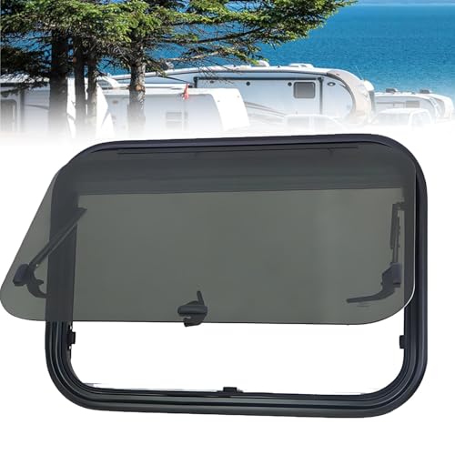 UORDBY Caravan extrapolated Ventilation Window with Screen and Sunshade, Motorhome Window,RV Exit Window,Hinged Push Out Replacement Window,for Truck,Motorhome 700 * 600